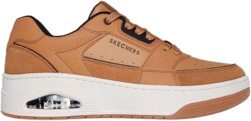 Кроссовки Skechers Mens Uno Court - Low Post Match, Whiskey — фото 2