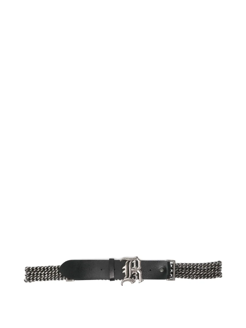 

Кожаный ремень с цепочкой R13, черный