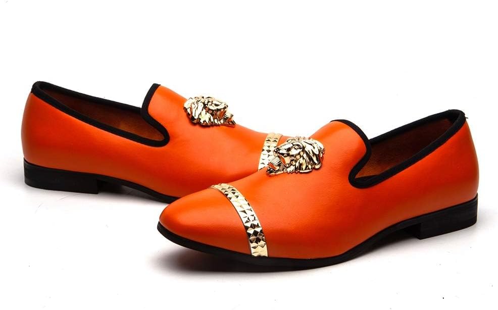 

Мужские кожаные лоферы Meijiana черного цвета - дышащие, гибкие туфли без шнурков - идеальны для вечеринок, свадеб, дней рождения - комфортная подошва из резины, оранжевый