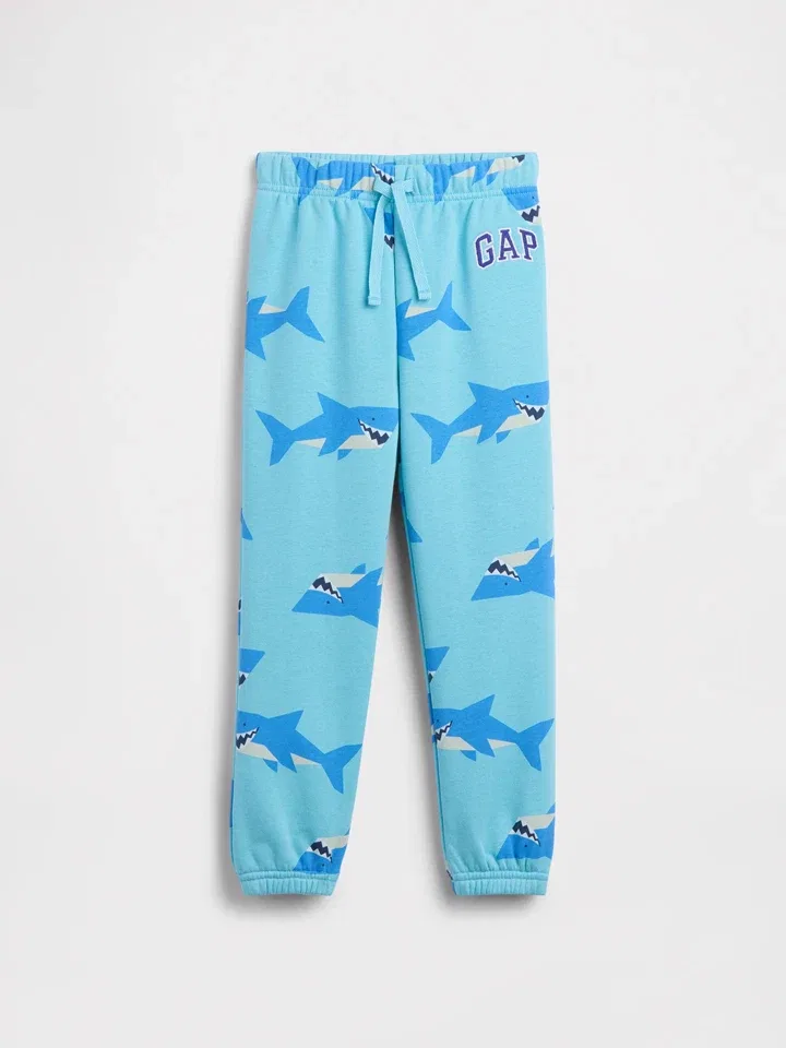 Спортивные штаны с принтом, GAP, голубой