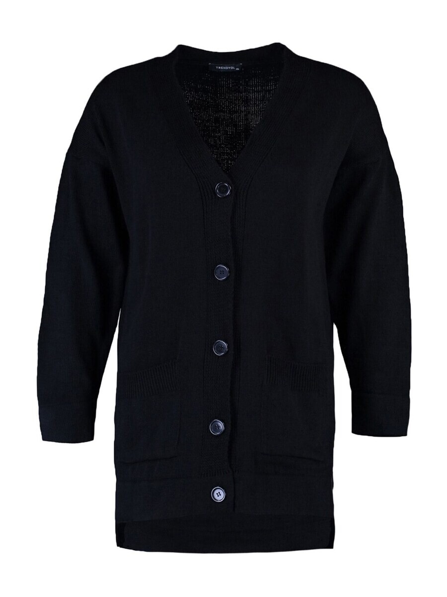 

Вязаный кардиган Trendyol Curve Knit Cardigan, черный