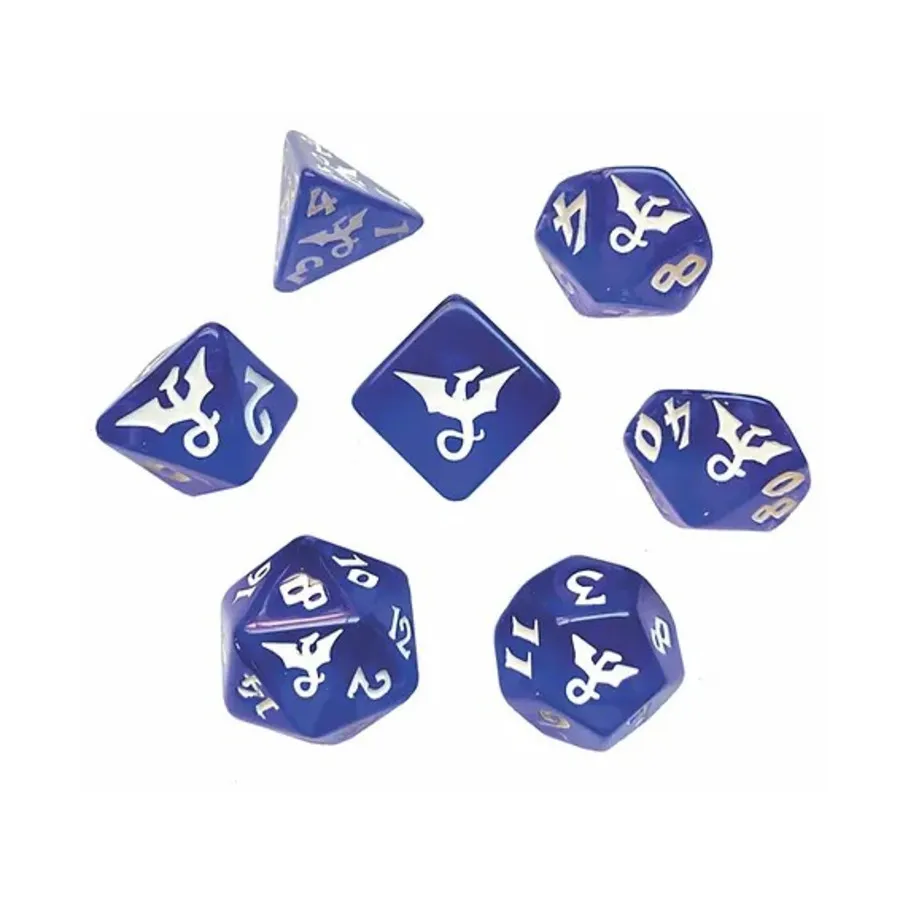 

Драгоценный камень Poly Set — сапфир с белым (7), Dragon Dice (Black Oak)