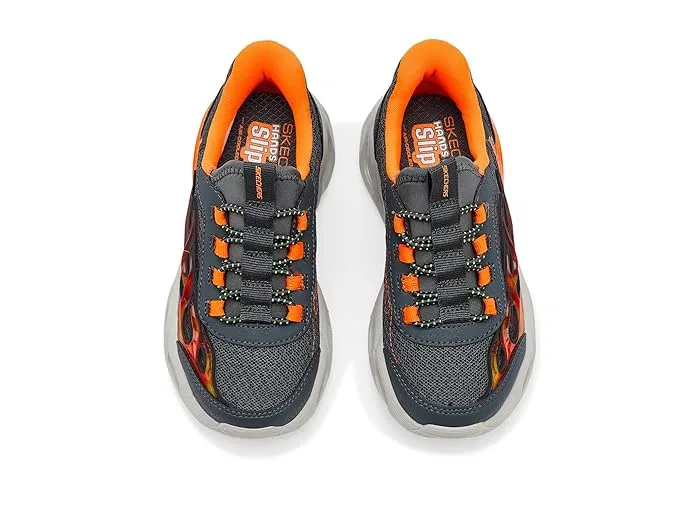 Кроссовки со светящимися вставками Thermo-Flash 2.0 SKECHERS KIDS, Charcoal/Orange — фото 3