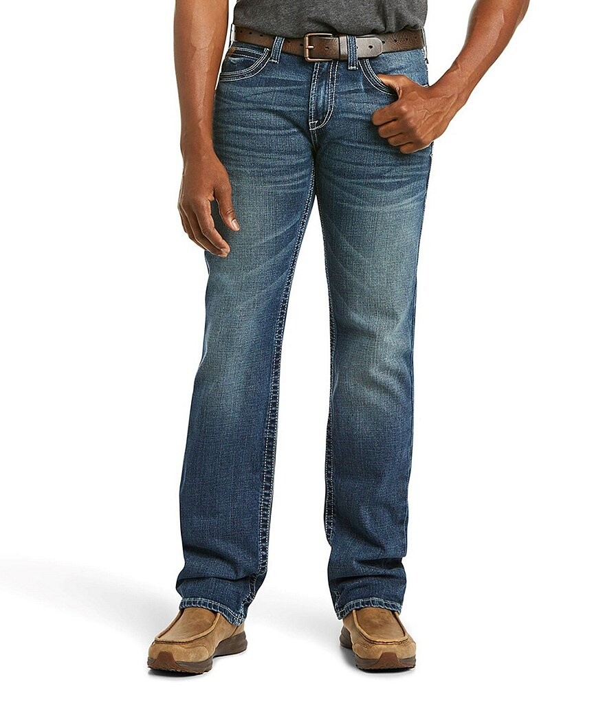 

Ariat M7 Rocker Stretch Coltrane Штабелируемые прямые джинсы, синий