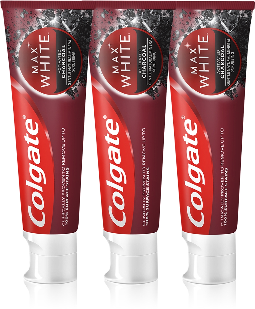 

Отбеливающая зубная паста Max White с древесным углем Colgate, 3× 75 мл