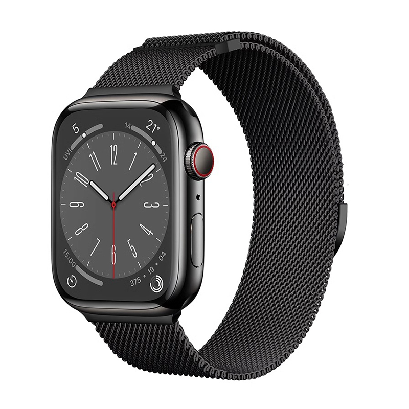 

Ремешок совместим с Apple. Материал: нержавеющая сталь Penc Iwatch, 【Three-bead metal-stainless steel strip】Black