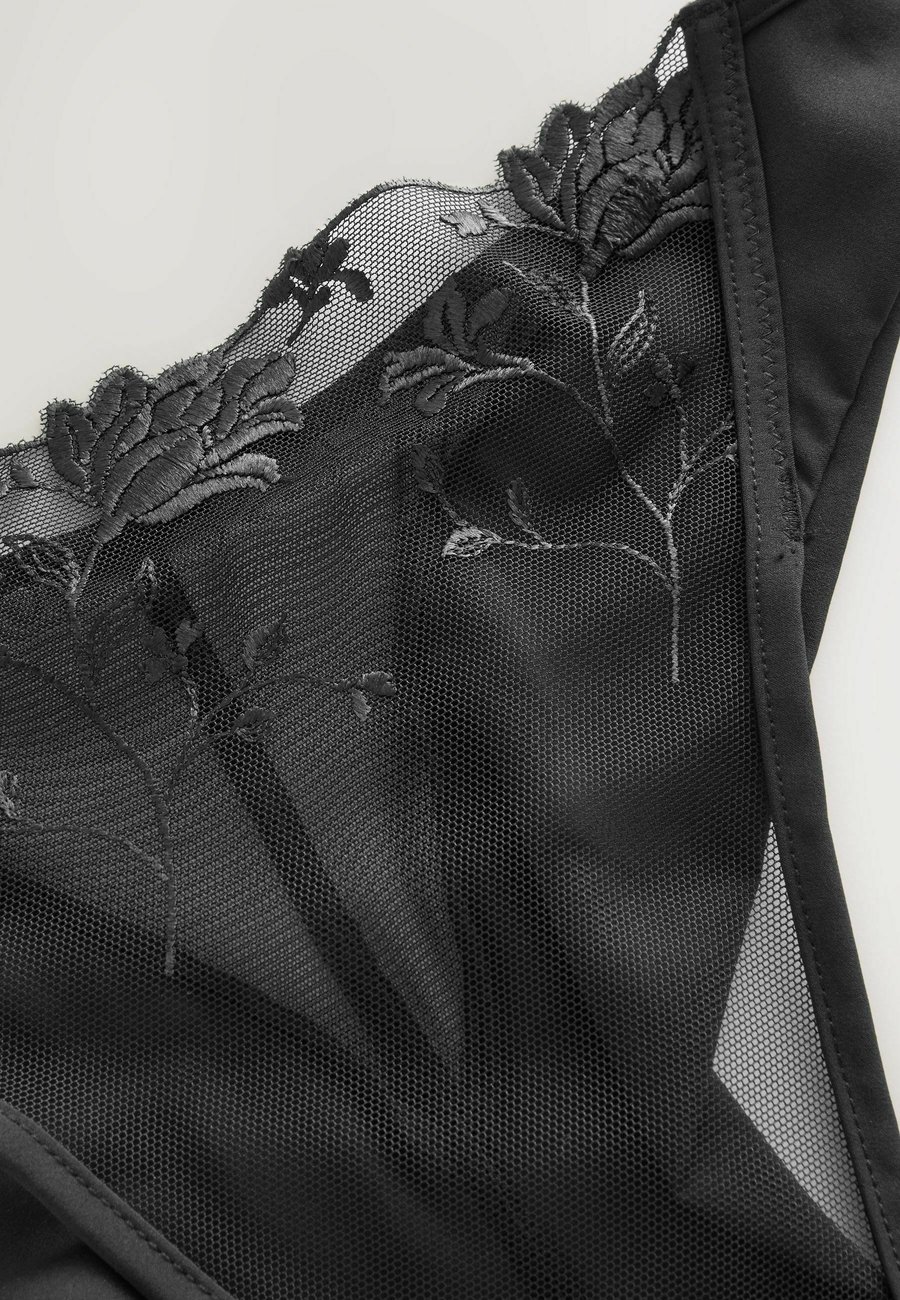Трусы Next PREMIUM SWISS FLORAL EMBROIDERY, Black — фото 4