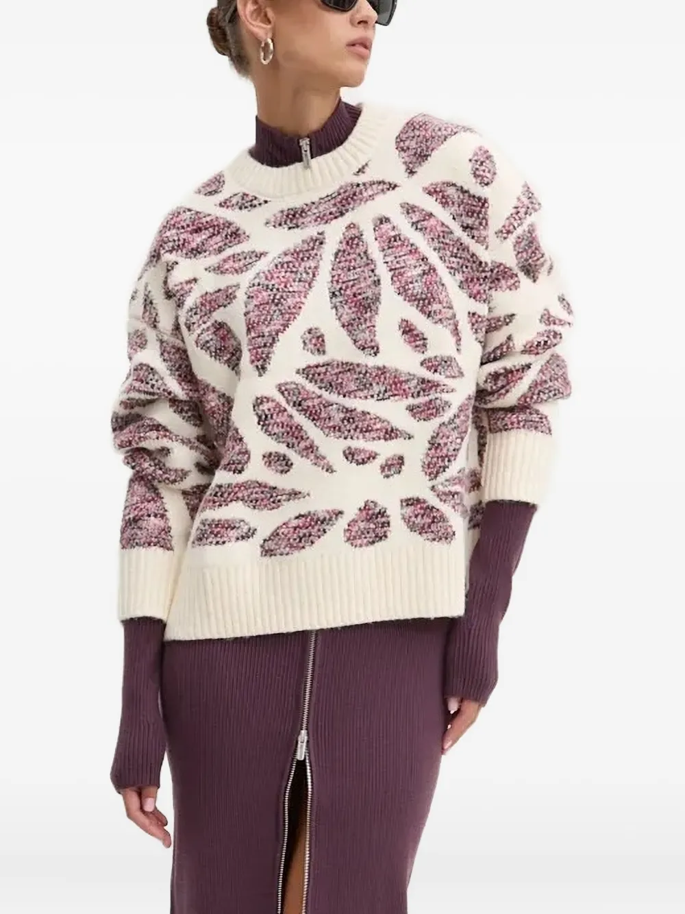 

Свитер с узором Desigual, белый