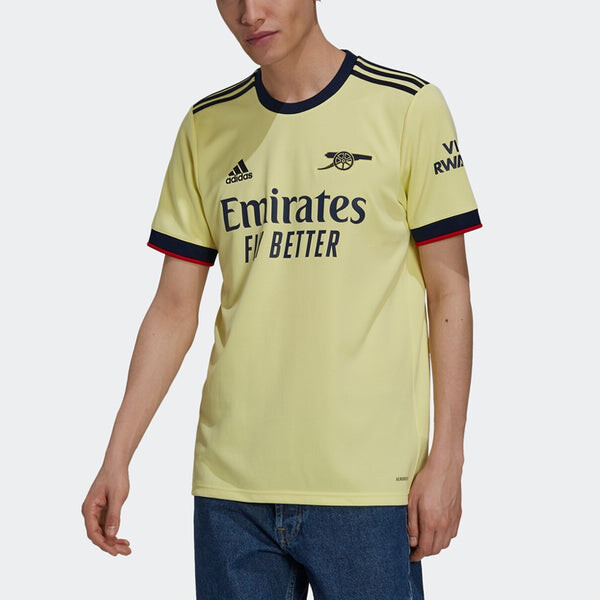 Футболка arsenal sw guest sport soccer с коротким рукавом футболка мужская Adidas, желтый — фото 4