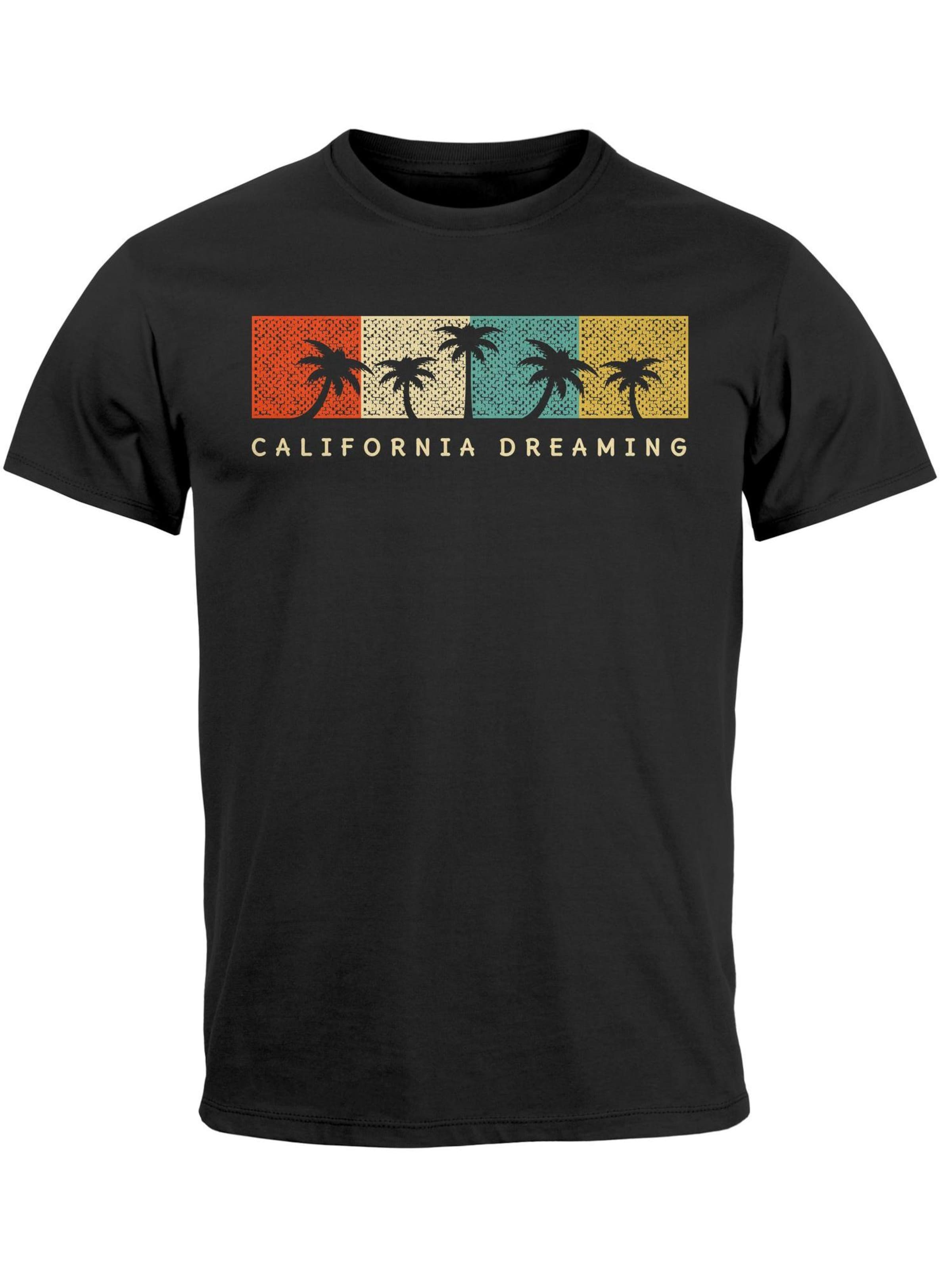 

Neverless Футболка 'California Dreaming' в черном цвете