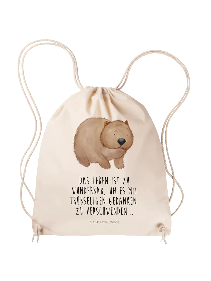

Спортивная сумка Mr. & Mrs. Panda, кремовый, Бежевый, Спортивная сумка Mr. & Mrs. Panda, кремовый