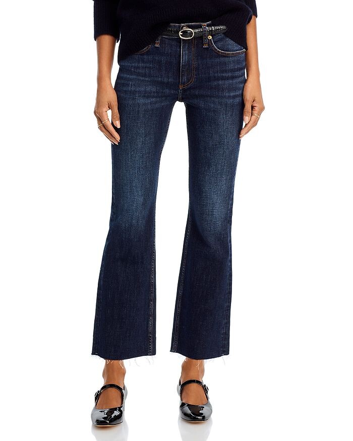 

Джинсы Peyton с высокой посадкой до щиколотки rag &bone в цвете Sienna Denim rag & bone, синий