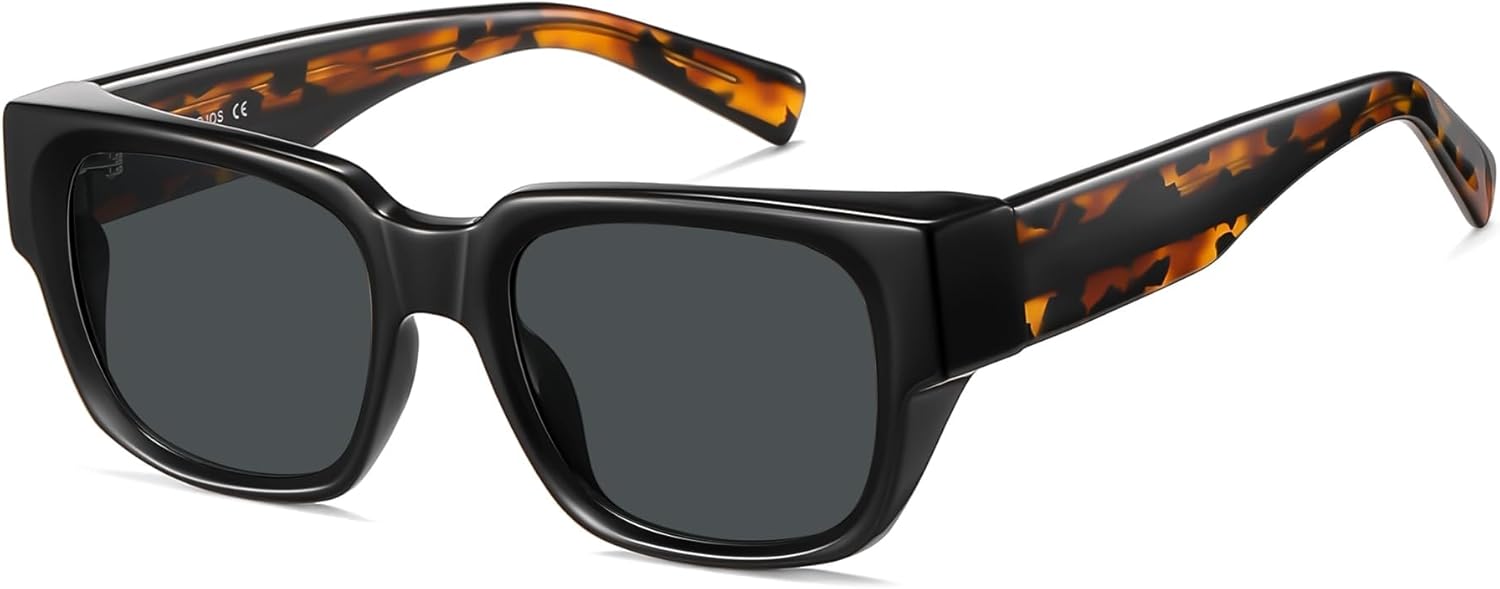 

Солнцезащитные очки SOJOS из ацетата квадратной формы с поляризацией, для женщин и мужчин, ручной работы, модные, легкие, прямоугольной формы, защита от ультрафиолета UV400, SJ3116, Black/Grey