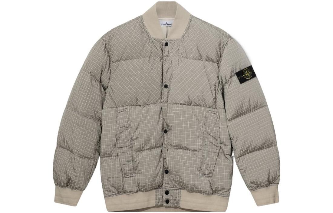 

Пуховик мужской серый Stone Island, серый