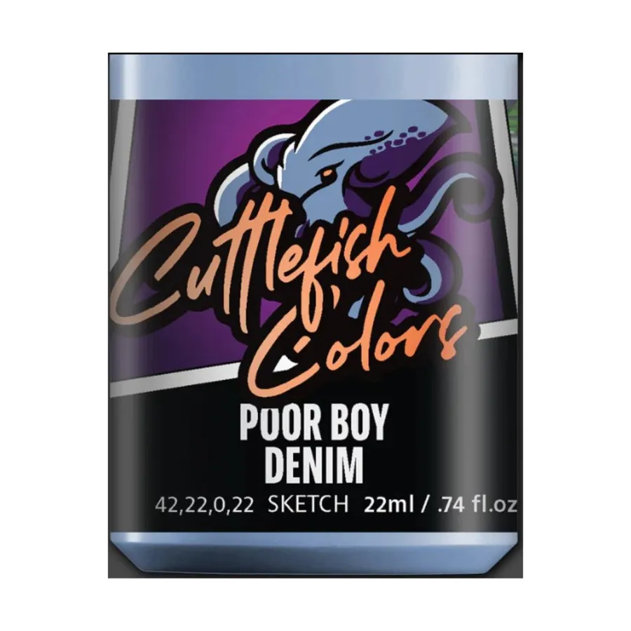 

Джинсовая ткань для бедного мальчика, Cuttlefish Colors - Blues, Greens, and Purples (15ml)