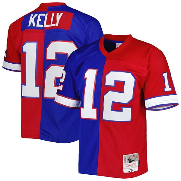 

Мужская футболка jim kelly royal/red buffalo bills 1990 split legacy replica Mitchell & Ness