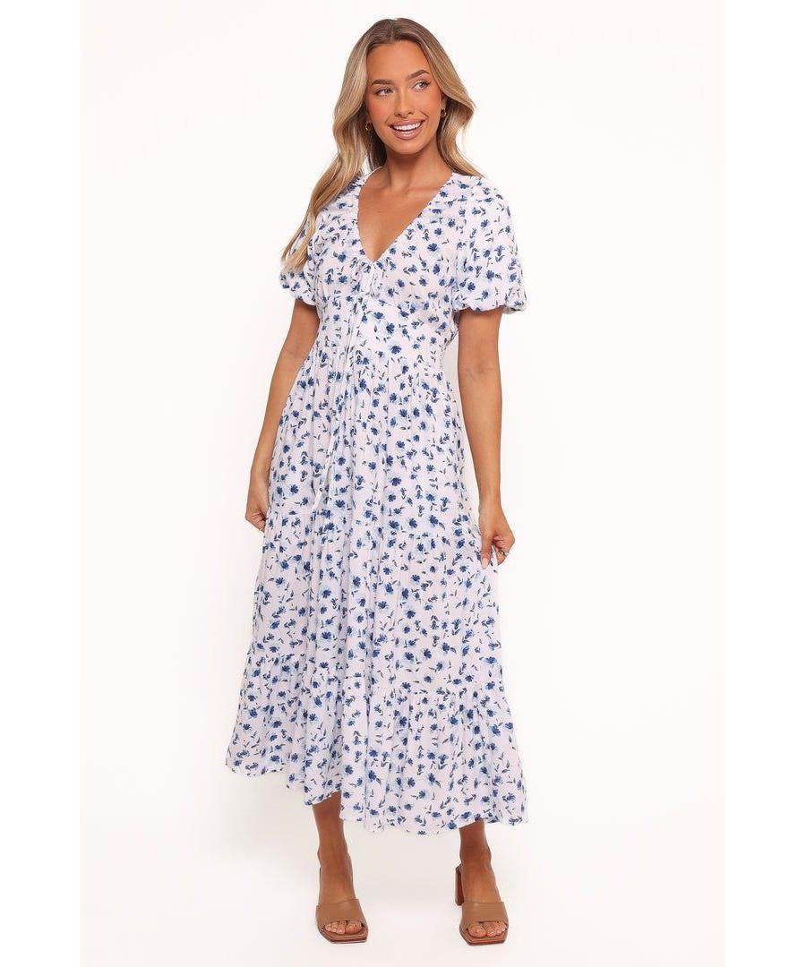 

Женское макси-платье Roberts - голубое с мелким цветочным принтом Petal and Pup, Blue ditsy floral