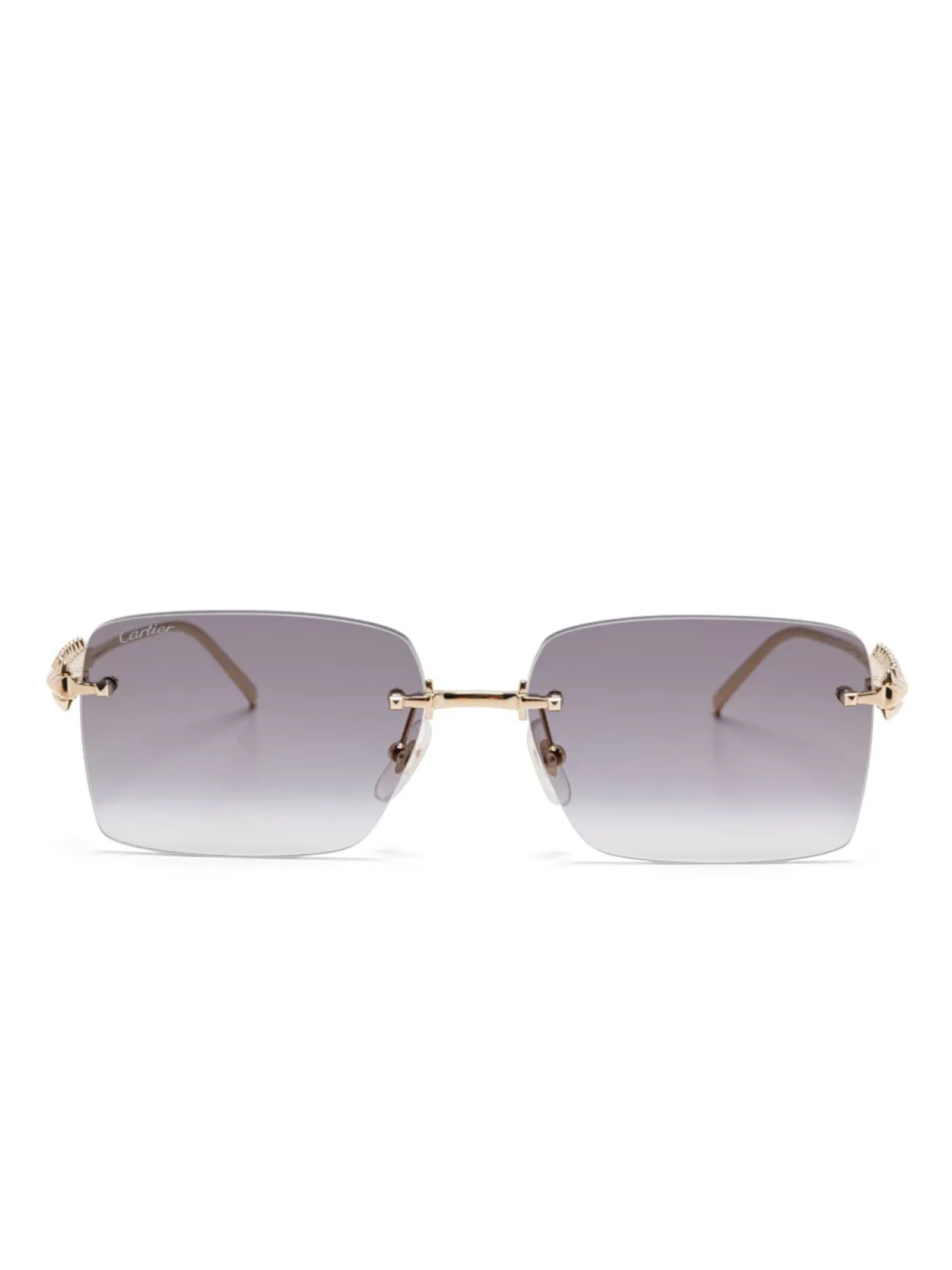 

Солнцезащитные очки в прямоугольной оправе Cartier Eyewear, золотой
