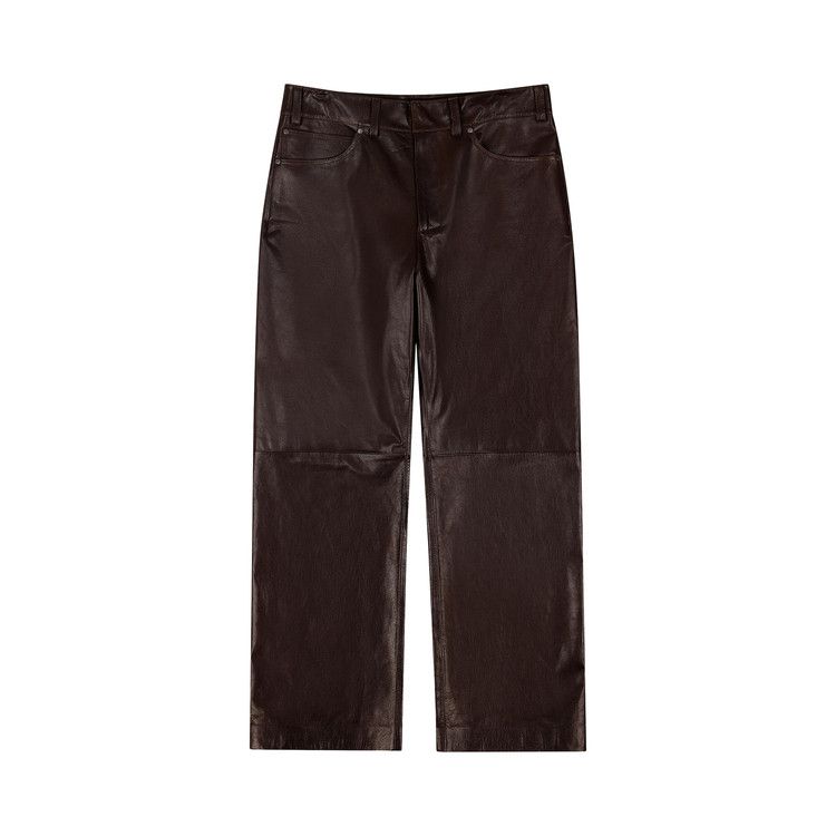 

Брюки Entire Studios Leather Straight Leg Pants, Dark Brown