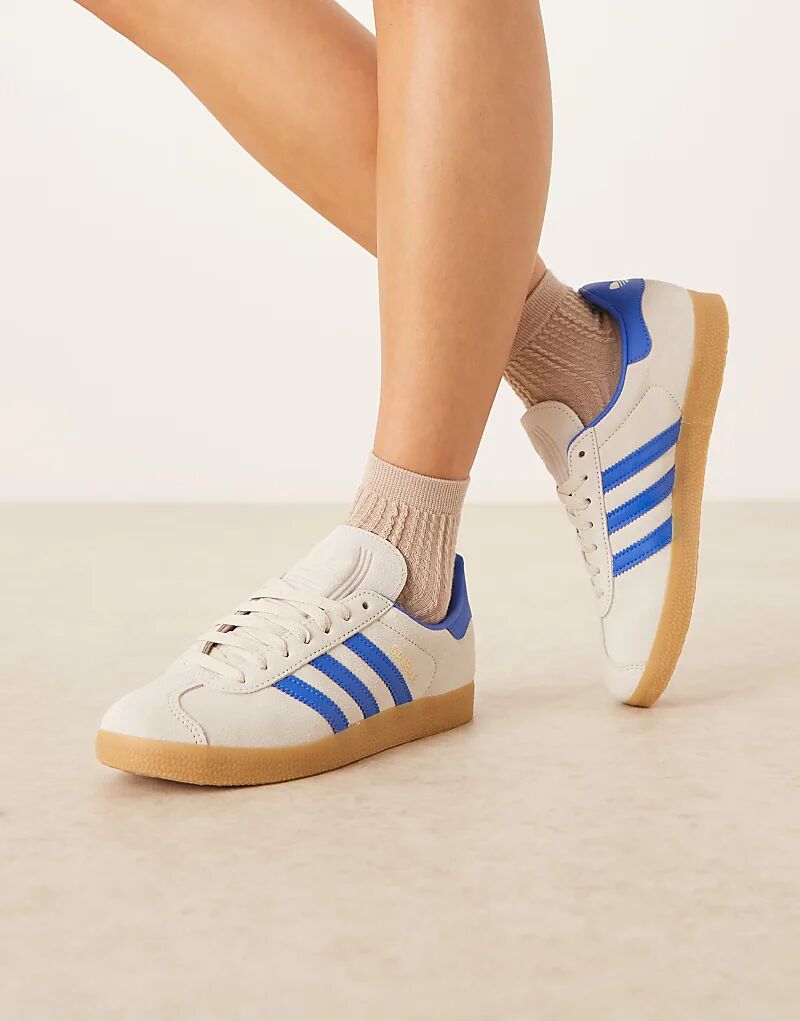 Кроссовки adidas Originals Gazelle серого и синего цветов