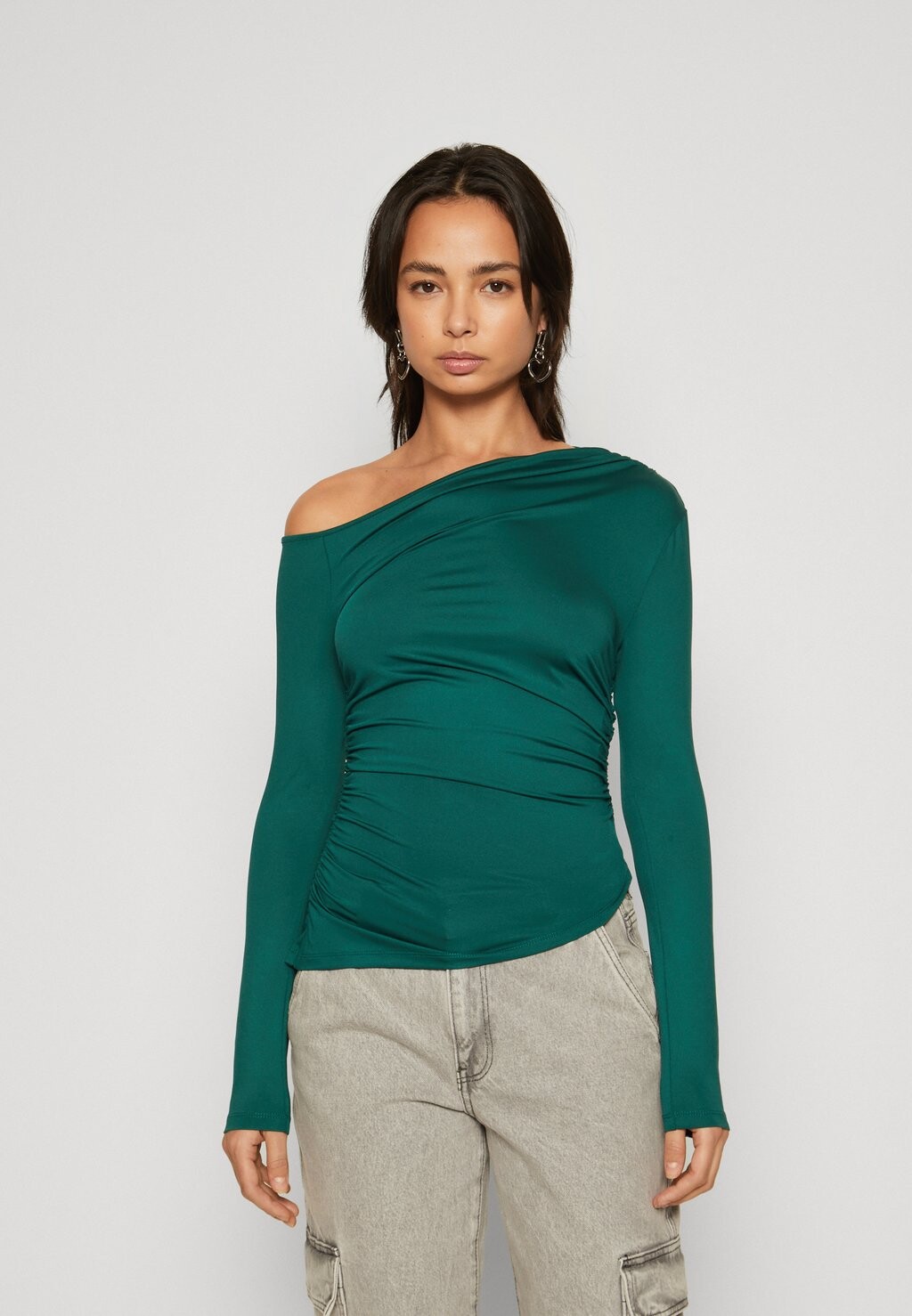 

Рубашка с длинным рукавом Even&Odd, цвет dark green