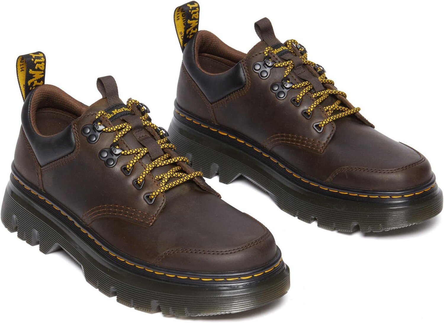

Оксфорды Dr. Martens Tarik Lo Leather, цвет Dark Brown Crazy Horse