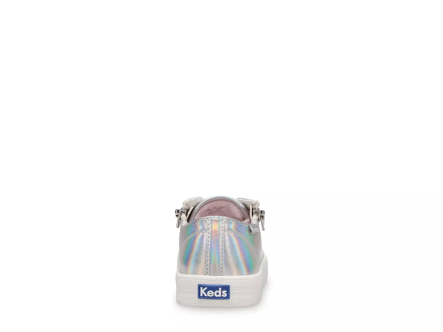 Кеды Keds Kara Zipper Sneaker - детские, серебристые переливающиеся — фото 3
