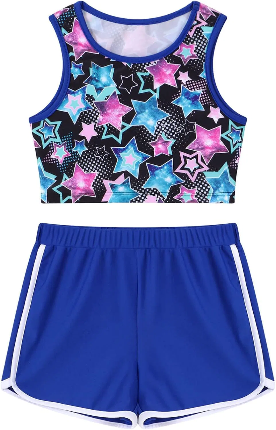 Детский спортивный костюм топ и шорты Loloda, 2 предмета, Navy_blue — фото 3