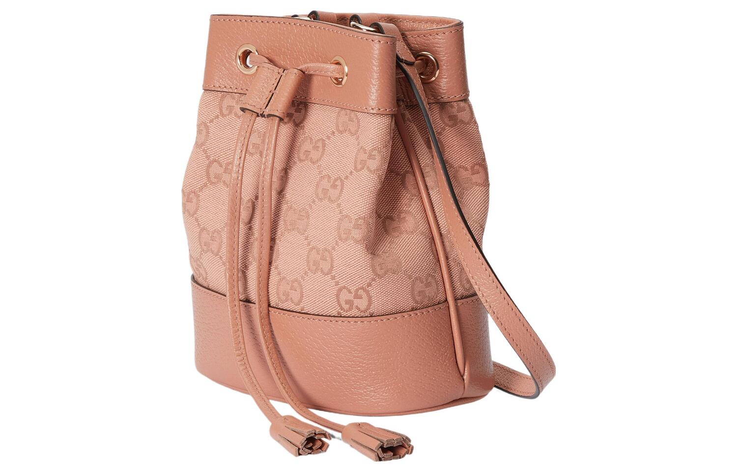 Женская сумка-ведро GUCCI Ophidia из канваса с кожаной отделкой — фото 2