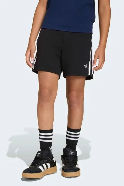 Шорты детские с бавовной Adidas Originals, черный — фото 4
