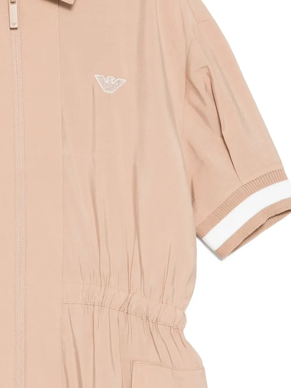 Платье с вышитым логотипом Emporio Armani Kids, коричневый — фото 3