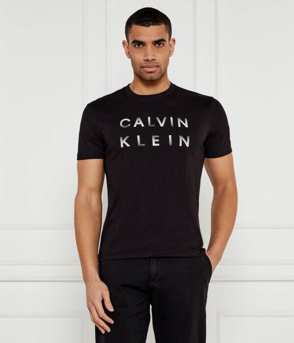 

Футболка мужская Calvin Klein с надписью, черный