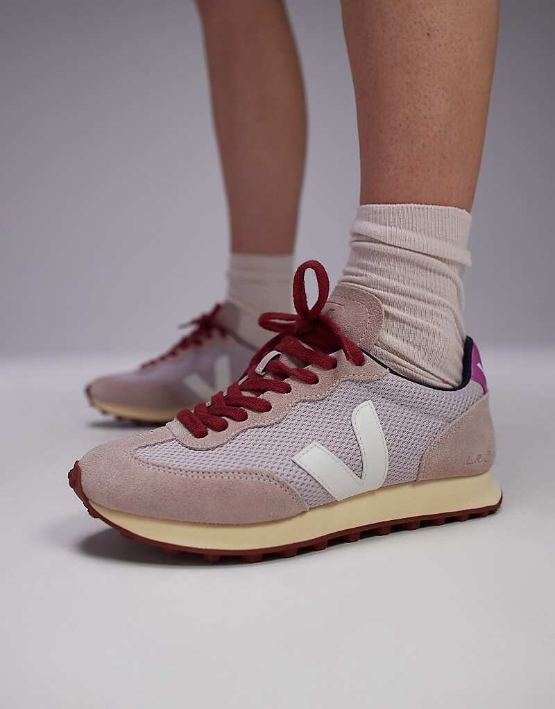 VEJA – Rio Branco – Розовые спортивные туфли из искусственной замши и сетки