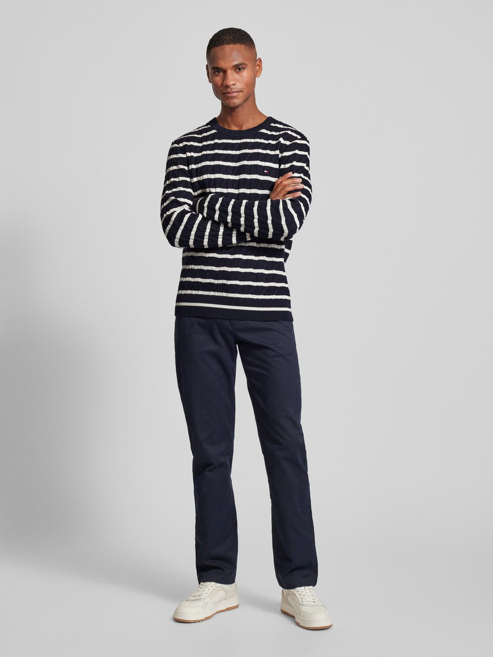 

Вязаный свитер с ребристыми манжетами Tommy Hilfiger
