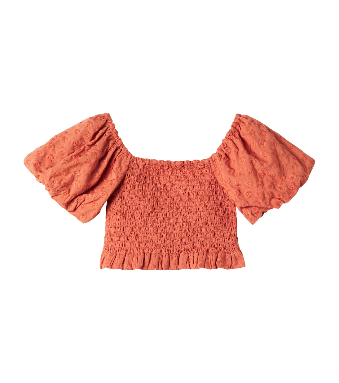 

Хлопковый топ с вышивкой и сборками Trixie Rylee + Cru, Poppy