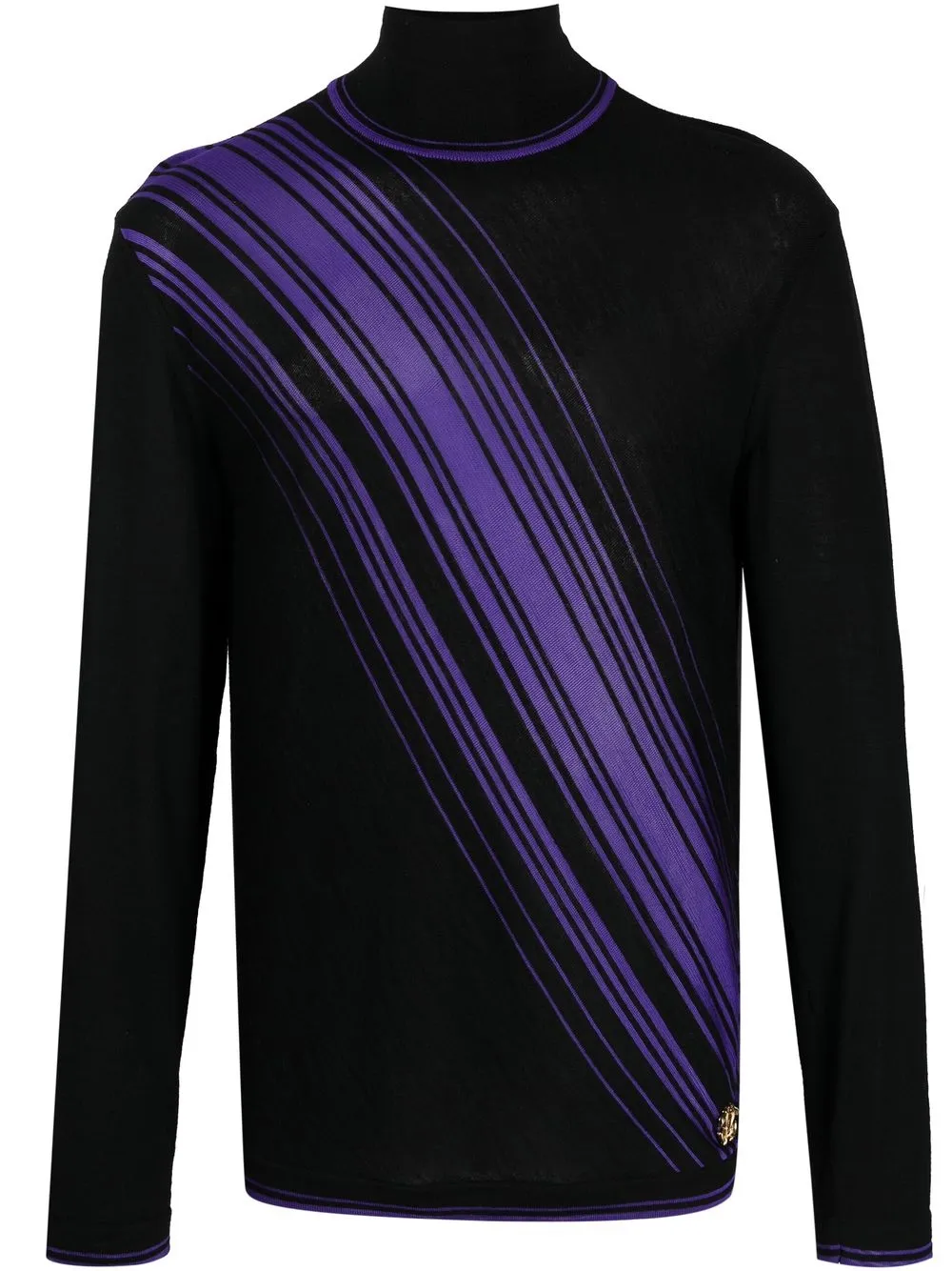 

Джемпер в диагональную полоску Roberto Cavalli, черный