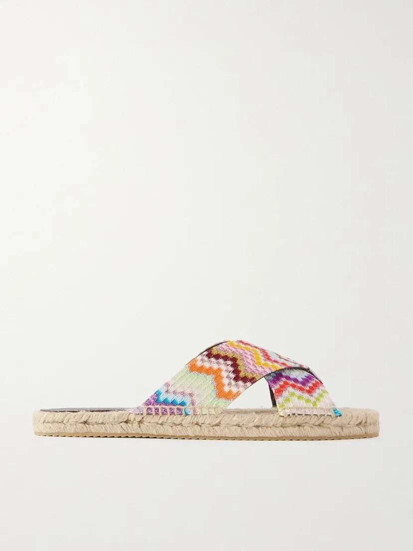 Плетеные полосатые сандалии-эспадрильи Harlow Missoni, мультицвет