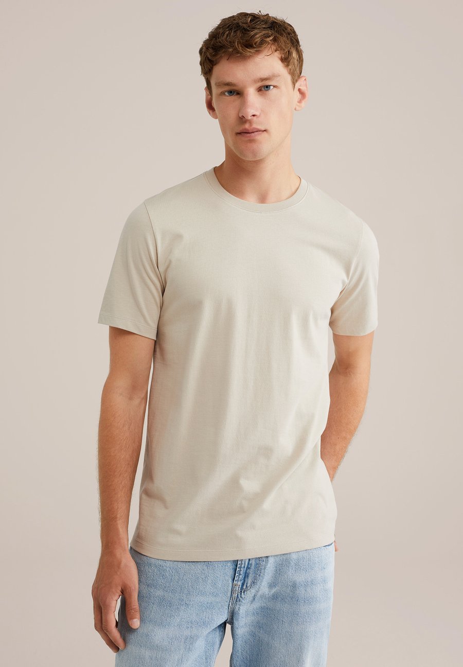 

Футболка WE Fashion Basic T-shirt, Beige