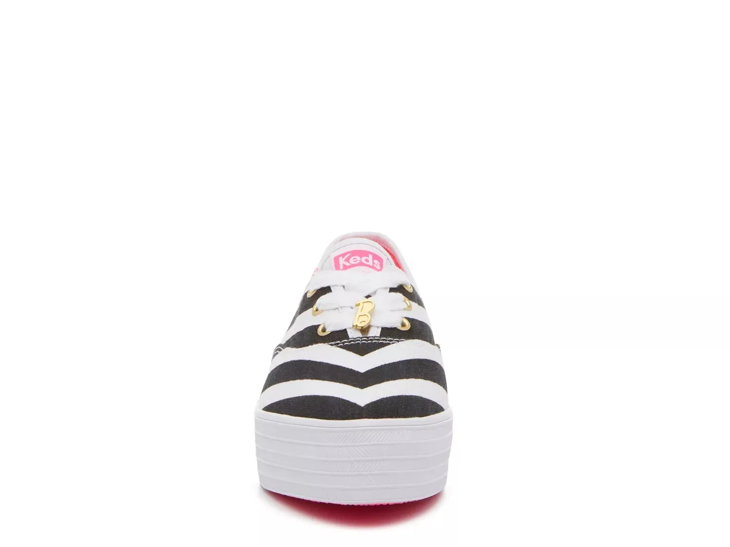Кеды Keds x Barbie Platform Sneaker — женские, черно-белый шевронный холст — фото 2