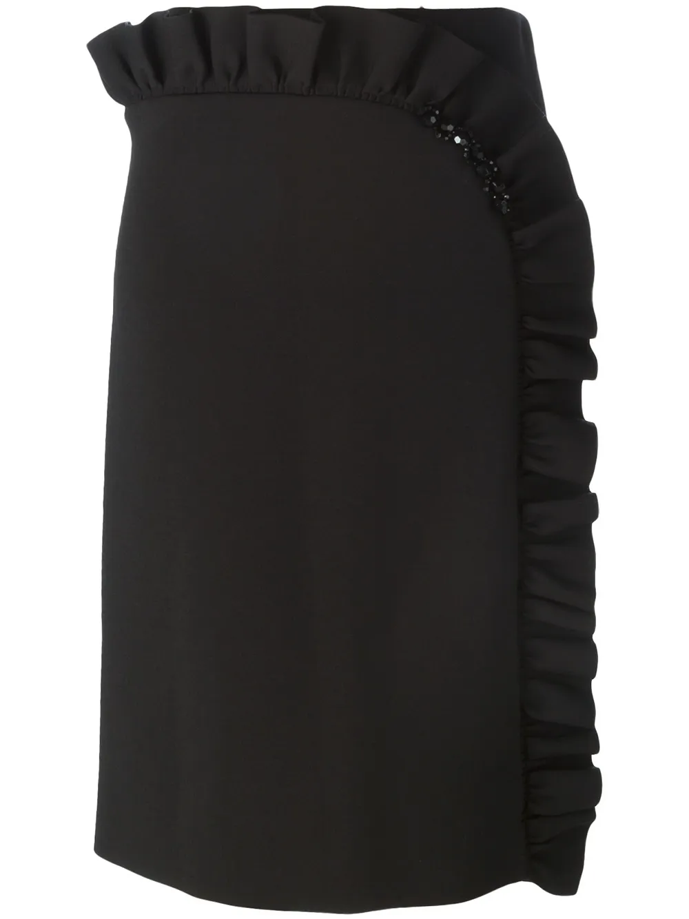 

Юбка с асимметричной оборкой Simone Rocha, черный