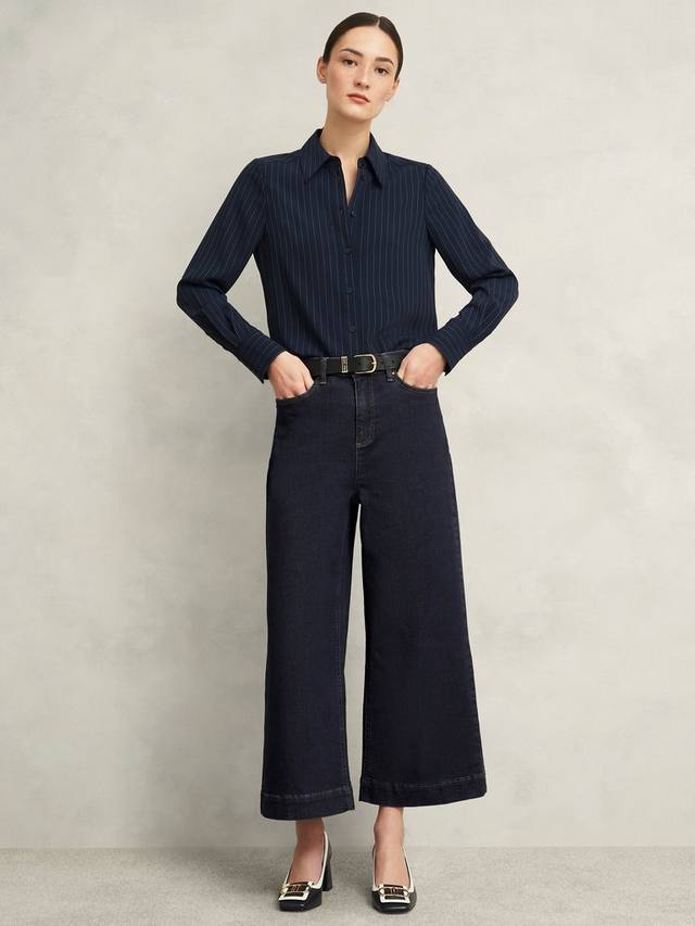 

Укороченные джинсы бринли с широкими штанинами Hobbs, цвет Indigo