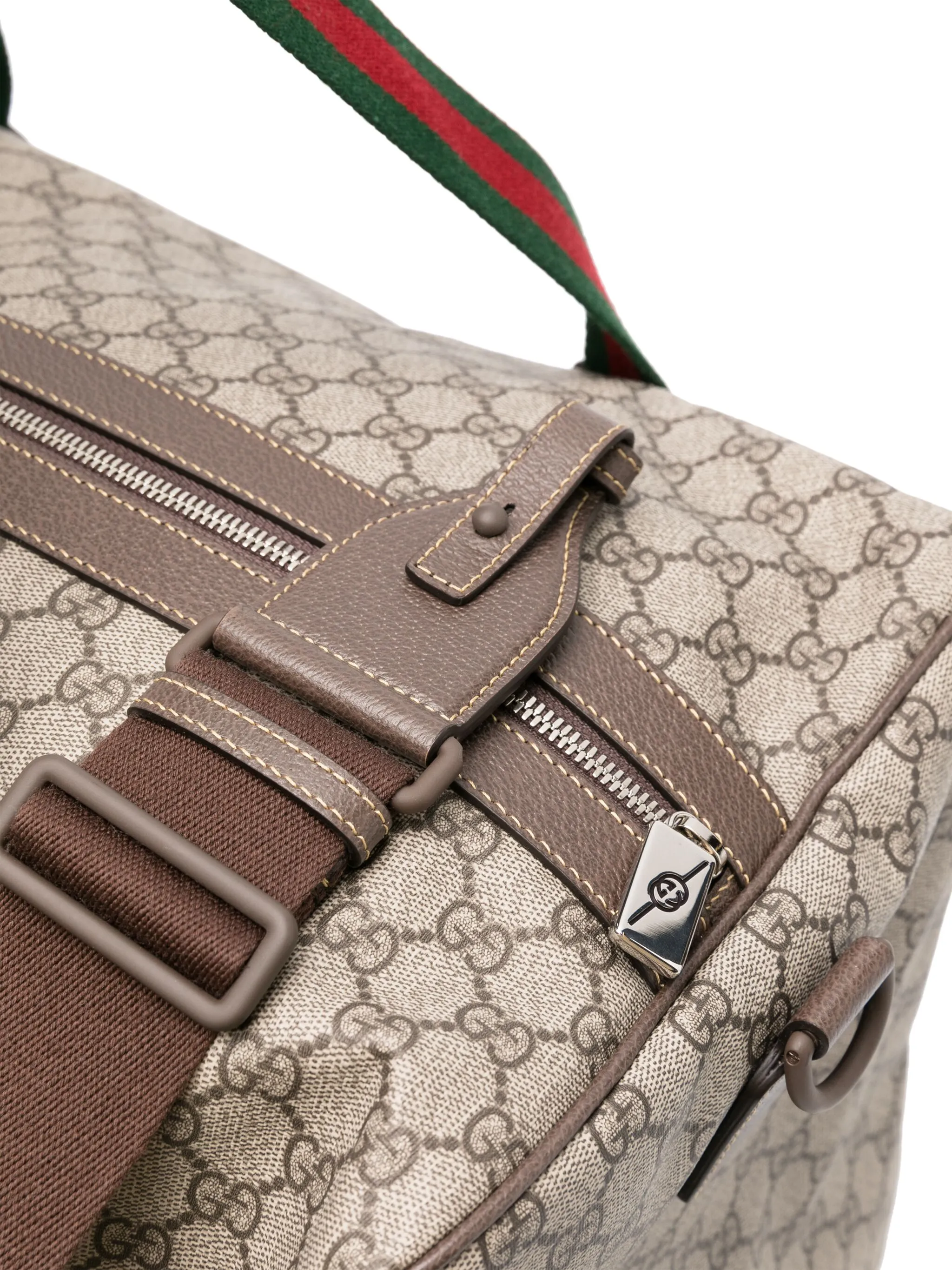 Дорожная сумка среднего размера Gucci, коричневый — фото 3