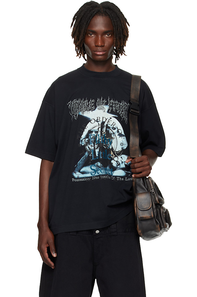 

Футболка оверсайз Cradle of Filth 'Filthy Secret' Vetements, черный