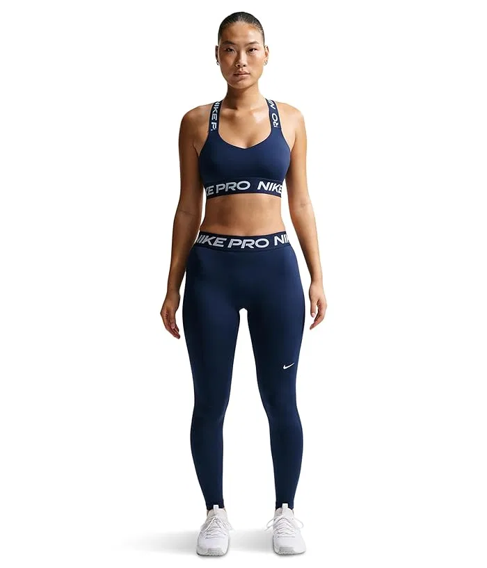 Леггинсы Nike Pro Mid-Rise Full-Length, Midnight Navy/White — фото 2
