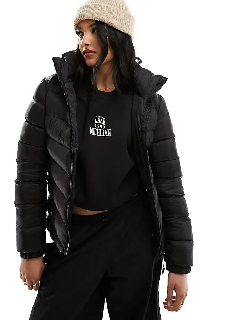 

Утепленная куртка Fuji с капюшоном черного цвета Superdry