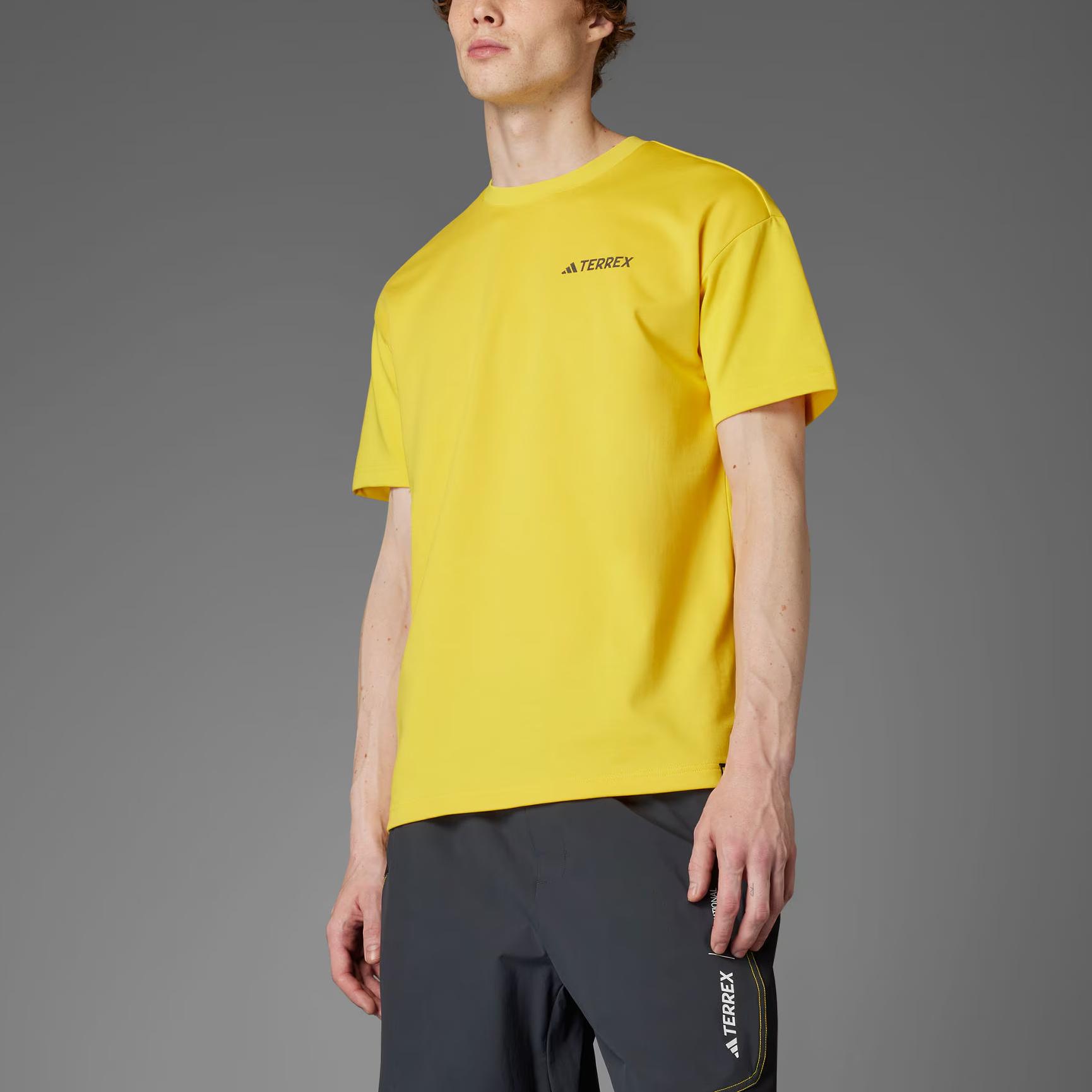 Adidas Футболка National Geographic Unisex Yellow — фото 3