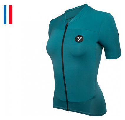 

Женская футболка LeBram Allos Pelforth с коротким рукавом, синяя, приталенная