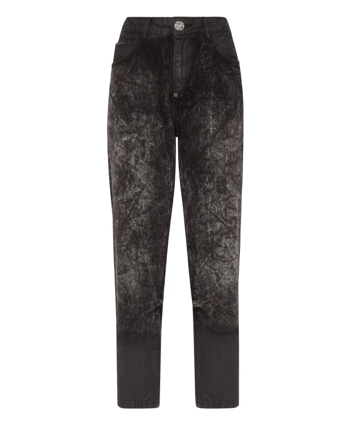 

Джинсовые брюки в стиле "мамины брюки" Philipp Plein, черный