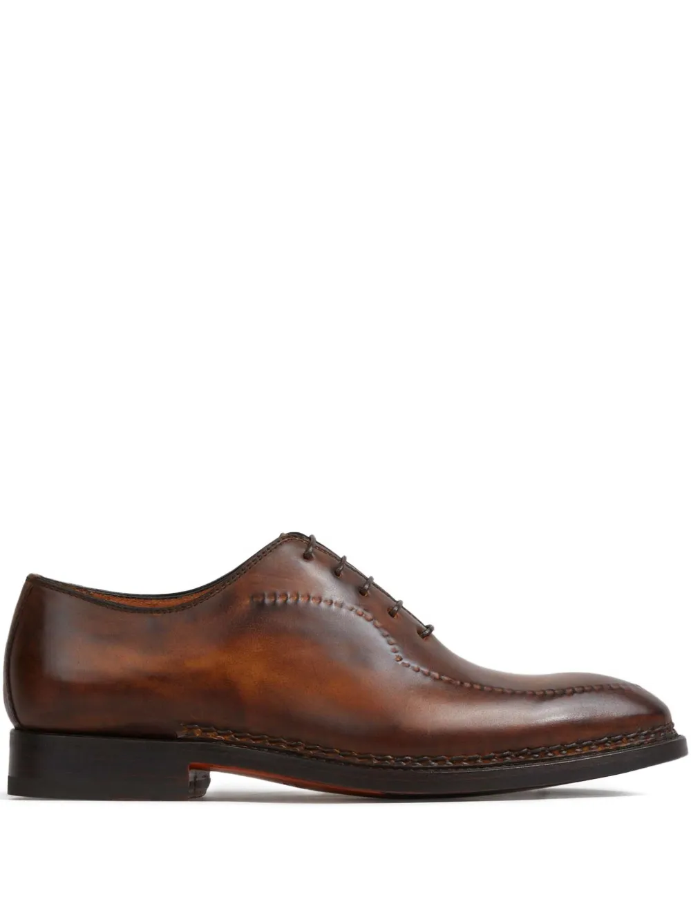 

Туфли из кожи с прострочкой Bontoni, коричневый