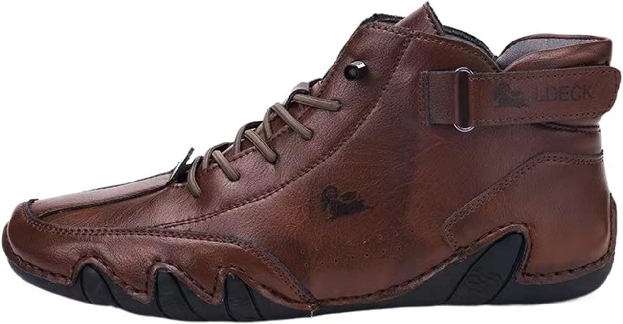 

Мужские ботинки DAGY Chukka, итальянские высокие ботинки из замши ручной работы, водонепроницаемые, нескользящие и дышащие, коричневый